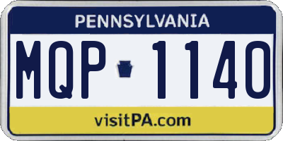 PA license plate MQP1140