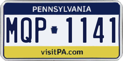 PA license plate MQP1141