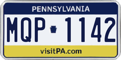 PA license plate MQP1142