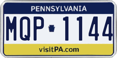 PA license plate MQP1144