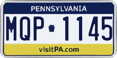 PA license plate MQP1145