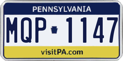 PA license plate MQP1147