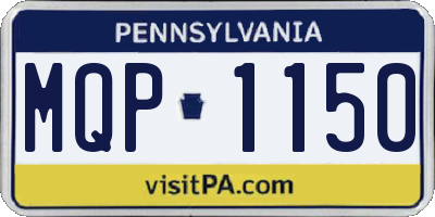 PA license plate MQP1150