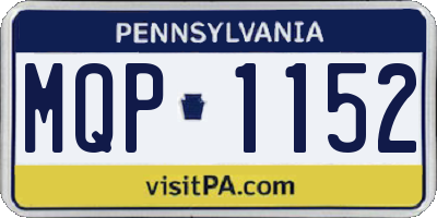 PA license plate MQP1152