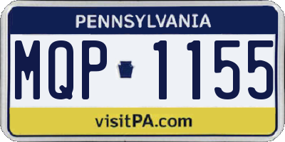 PA license plate MQP1155