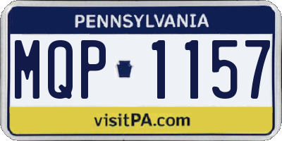 PA license plate MQP1157