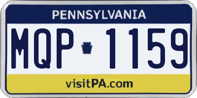 PA license plate MQP1159