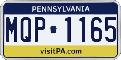 PA license plate MQP1165