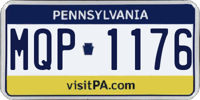 PA license plate MQP1176