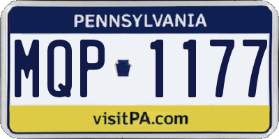 PA license plate MQP1177