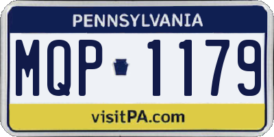 PA license plate MQP1179