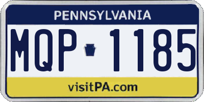 PA license plate MQP1185