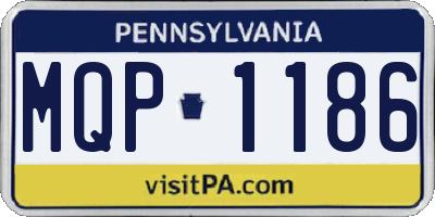 PA license plate MQP1186