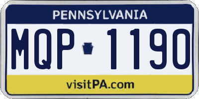 PA license plate MQP1190