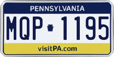 PA license plate MQP1195
