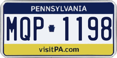 PA license plate MQP1198