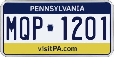 PA license plate MQP1201