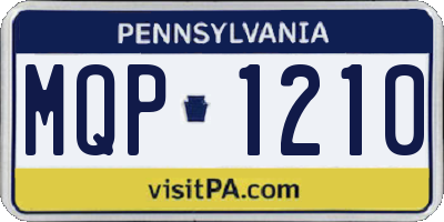 PA license plate MQP1210