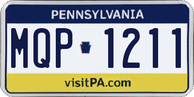 PA license plate MQP1211