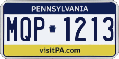 PA license plate MQP1213