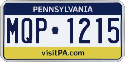 PA license plate MQP1215