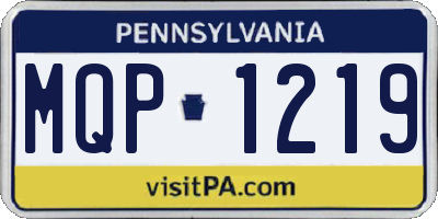 PA license plate MQP1219