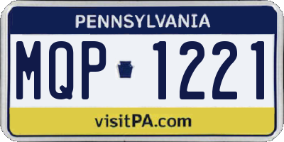 PA license plate MQP1221