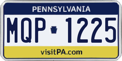 PA license plate MQP1225