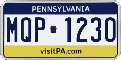 PA license plate MQP1230