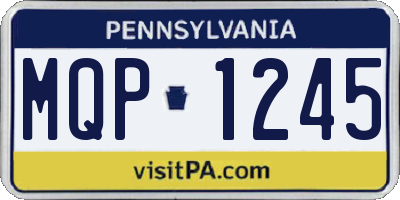 PA license plate MQP1245