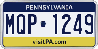 PA license plate MQP1249