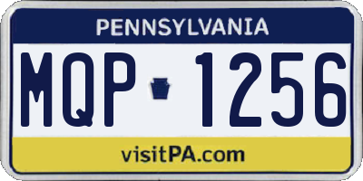 PA license plate MQP1256