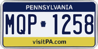 PA license plate MQP1258