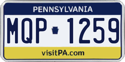 PA license plate MQP1259