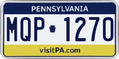 PA license plate MQP1270