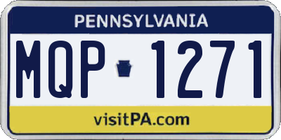 PA license plate MQP1271