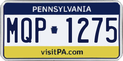 PA license plate MQP1275