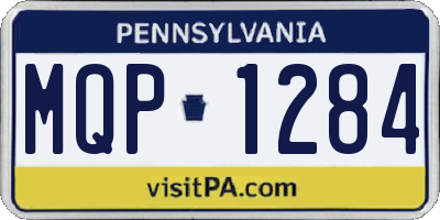 PA license plate MQP1284