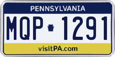 PA license plate MQP1291
