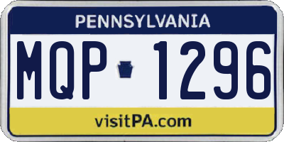 PA license plate MQP1296