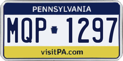 PA license plate MQP1297