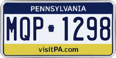 PA license plate MQP1298