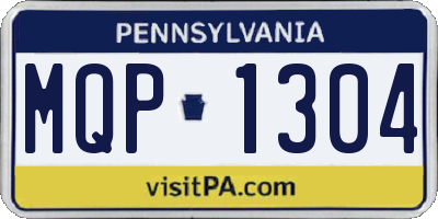 PA license plate MQP1304