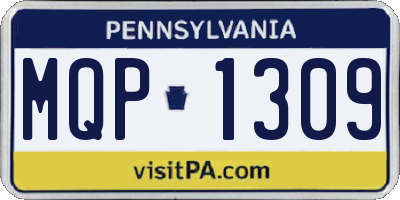 PA license plate MQP1309