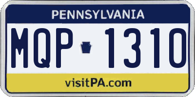 PA license plate MQP1310