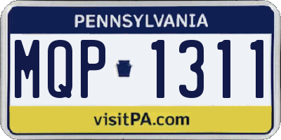 PA license plate MQP1311