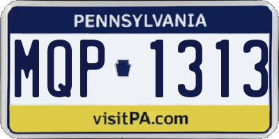 PA license plate MQP1313