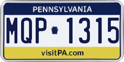 PA license plate MQP1315