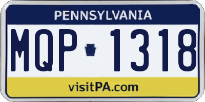 PA license plate MQP1318
