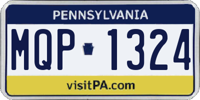 PA license plate MQP1324